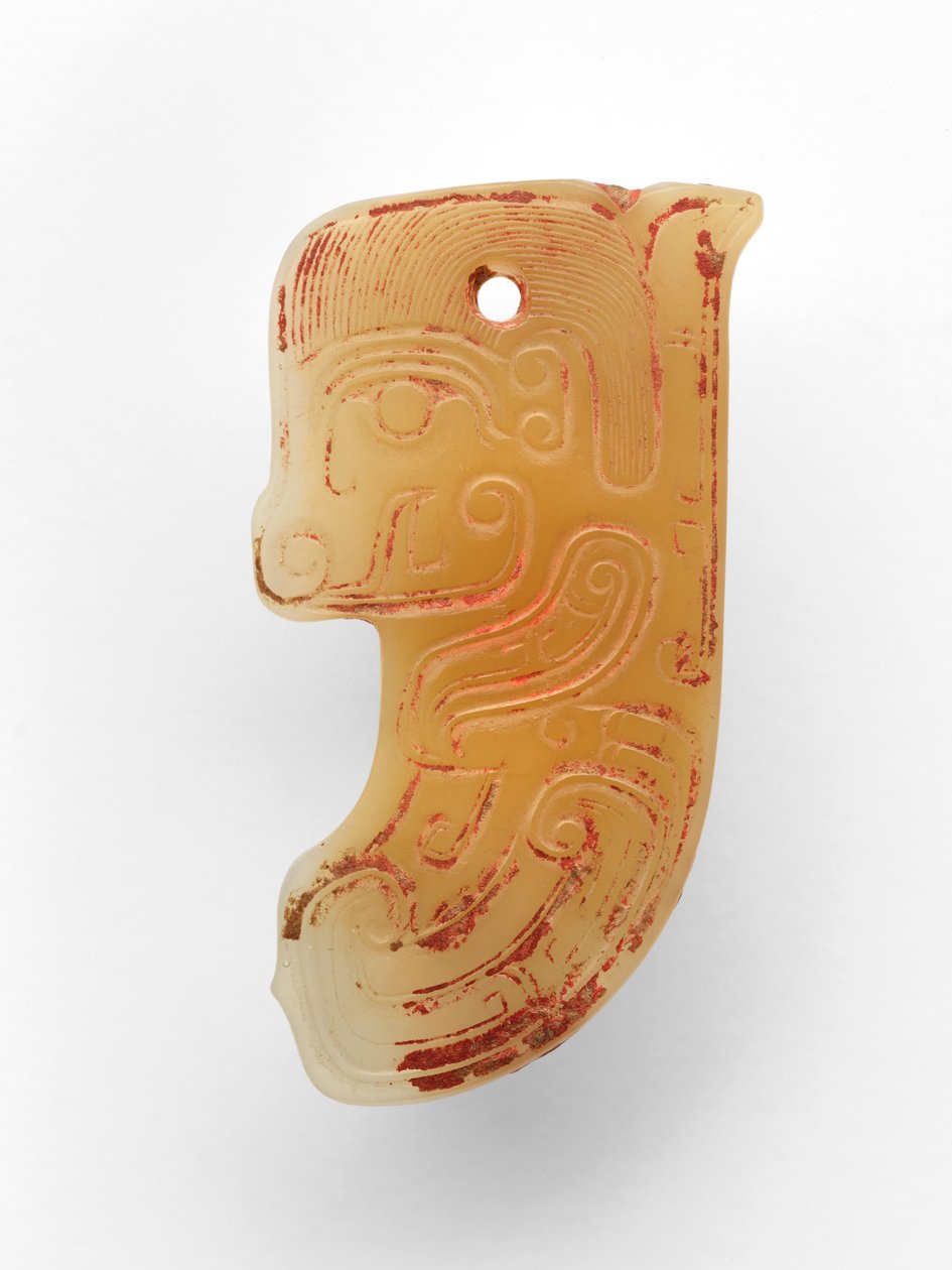 Pingente na forma de um peixe, século XI a.C. (jade, nefrita) de Western Zhou Dynasty Chinese School