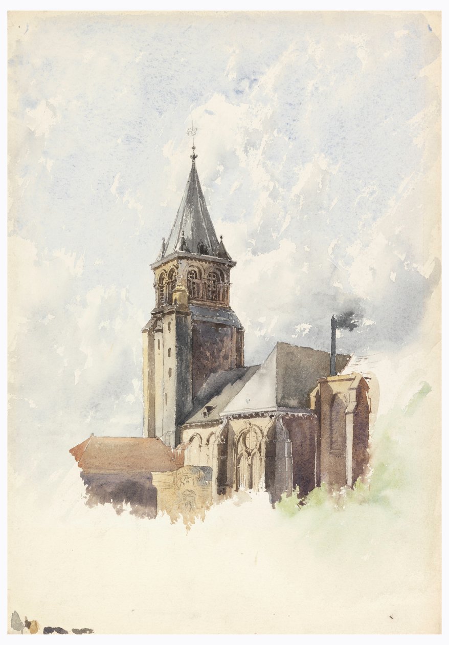 Desenho, Saint Germain-des-Prés, Paris, ca. 1887 de Whitney Warren Jr.