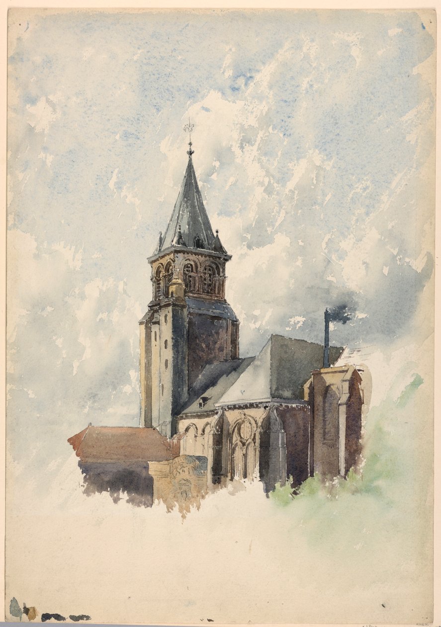 Desenho, Saint Germain-des-Prés, Paris, ca. 1887 de Whitney Warren Jr.