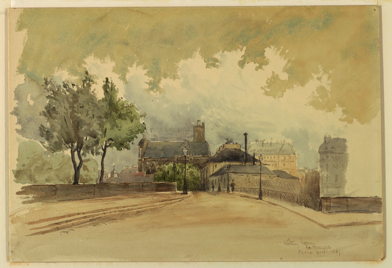 Desenho, The Marque, Paris, 1887 de Whitney Warren Jr.
