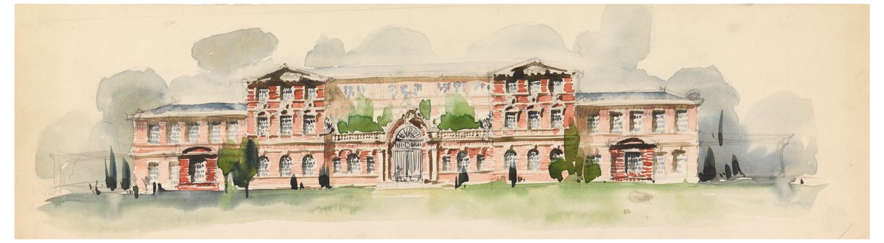 Escola Hearst para Meninas: A Elevação do Edifício Principal de Whitney Warren Jr.