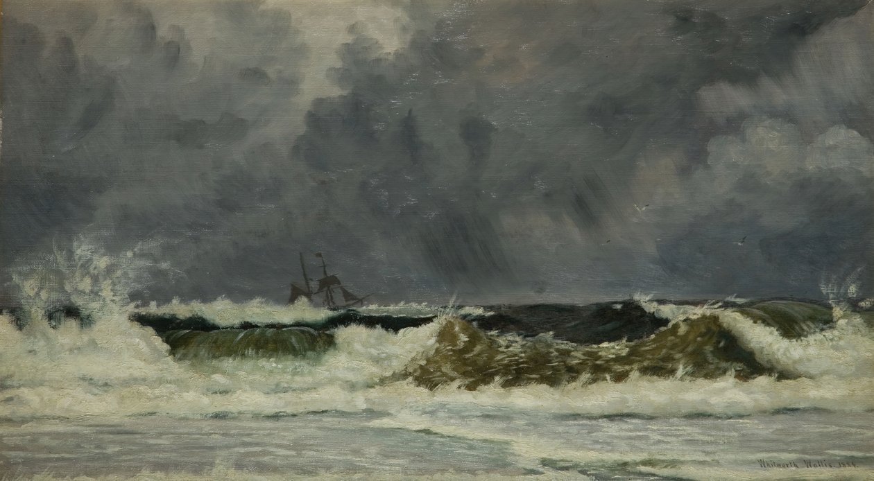 Clima difícil - The Coast Of Jutland, 1884.   de Whitworth Wallis