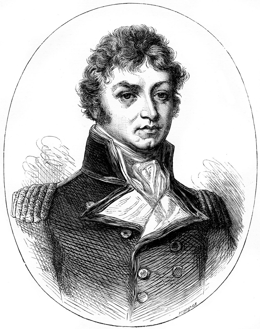 Sir Philip Broke, oficial da Marinha Britânica, 1815 c1880. de Whymper
