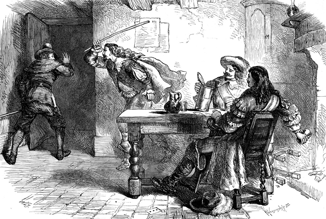 As brigas na taberna do navio, século XVII c1880. de Whymper