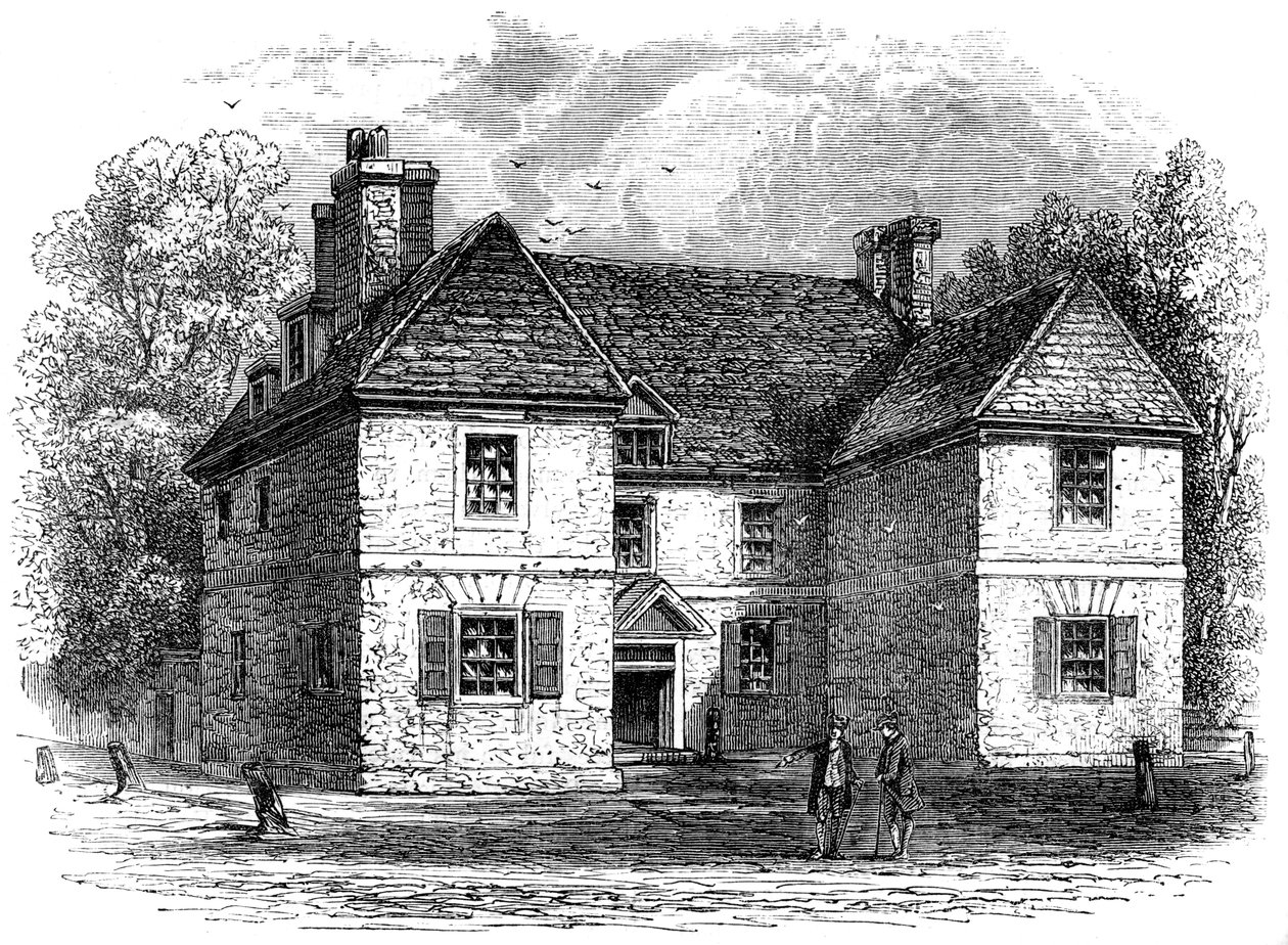 William Penns House, Filadélfia, Pensilvânia, final do século XVII-início do século XVIII c1880 de Whymper