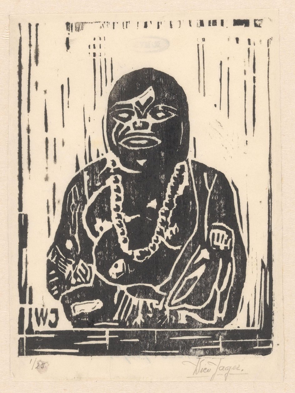 Estudo abstrato de um homem negro de Wico Jager