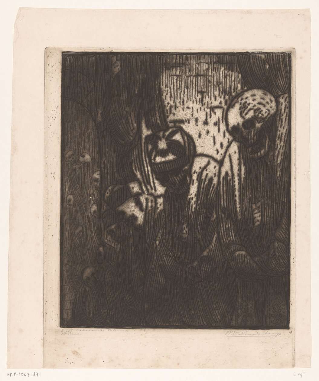 Catacombe, Palermo (título original sobre o objecto) de Wijnand Otto Jan Nieuwenkamp (signed by artist)