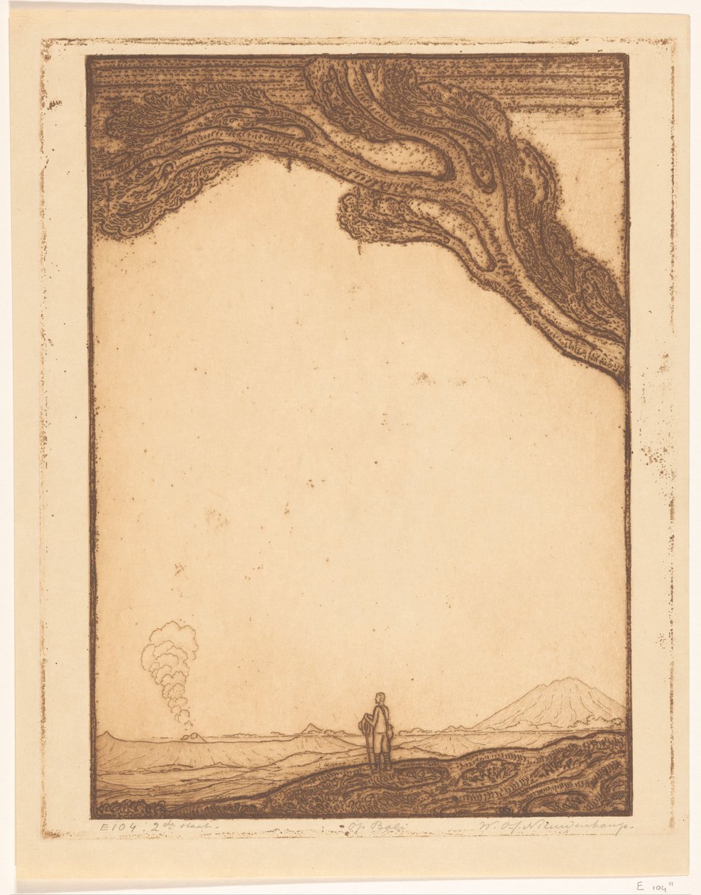 O homem numa paisagem vulcânica em Bali
Em Bali (título original) de Wijnand Otto Jan Nieuwenkamp (signed by artist)