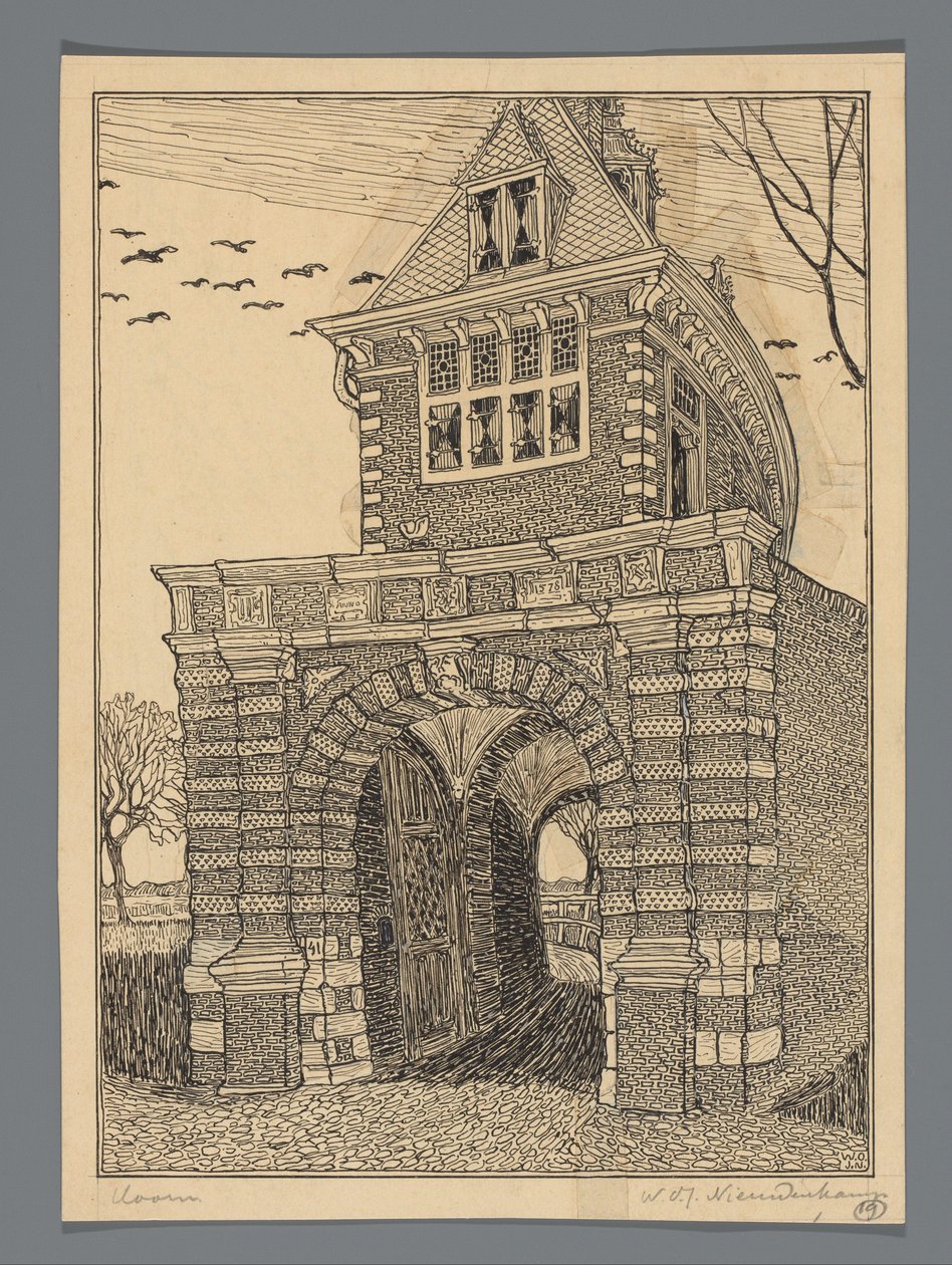 Oosterpoort em Hoorn de Wijnand Otto Jan Nieuwenkamp (signed by artist)