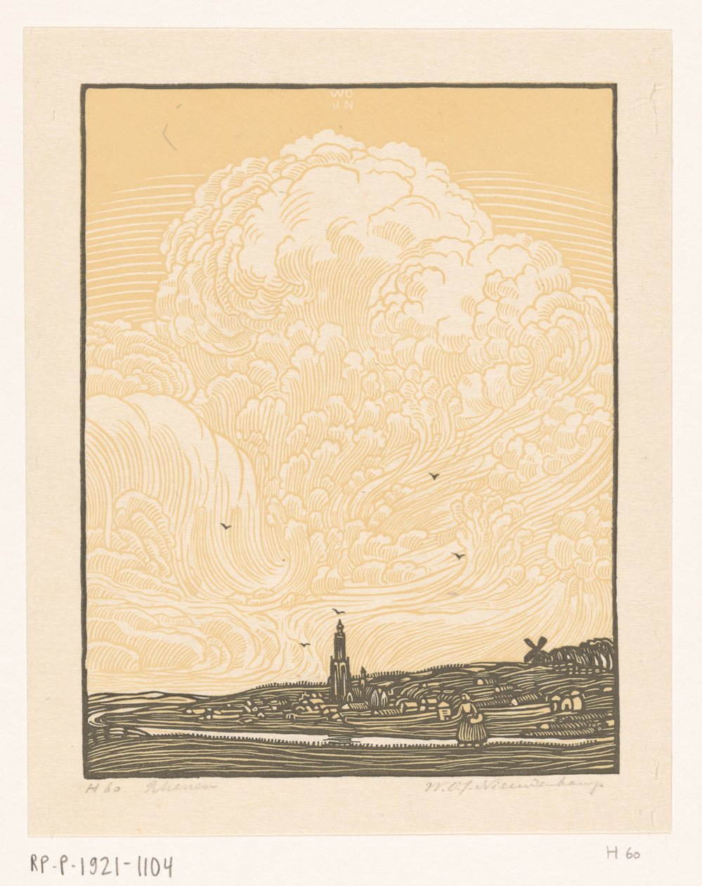 Rhenen (título original no objeto) de Wijnand Otto Jan Nieuwenkamp (signed by artist)