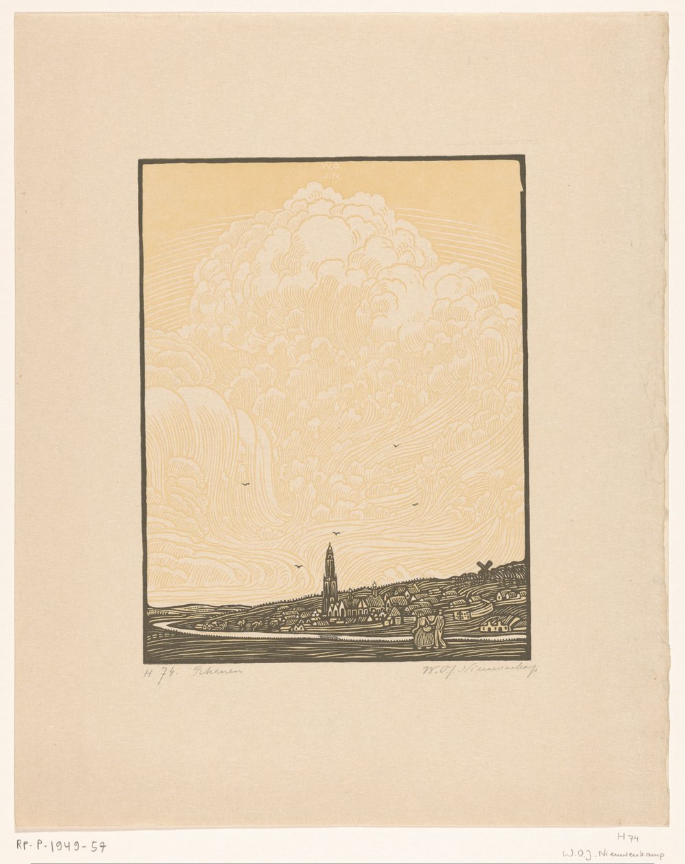 Rhenen (título original sobre o objecto) de Wijnand Otto Jan Nieuwenkamp (signed by artist)