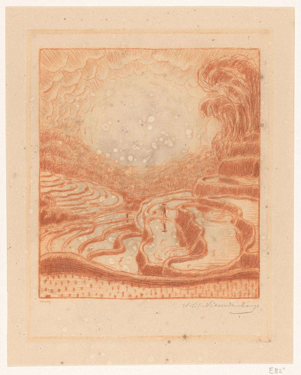 Campos de arroz em Bali Campos de arroz (título original) de Wijnand Otto Jan Nieuwenkamp (signed by artist)