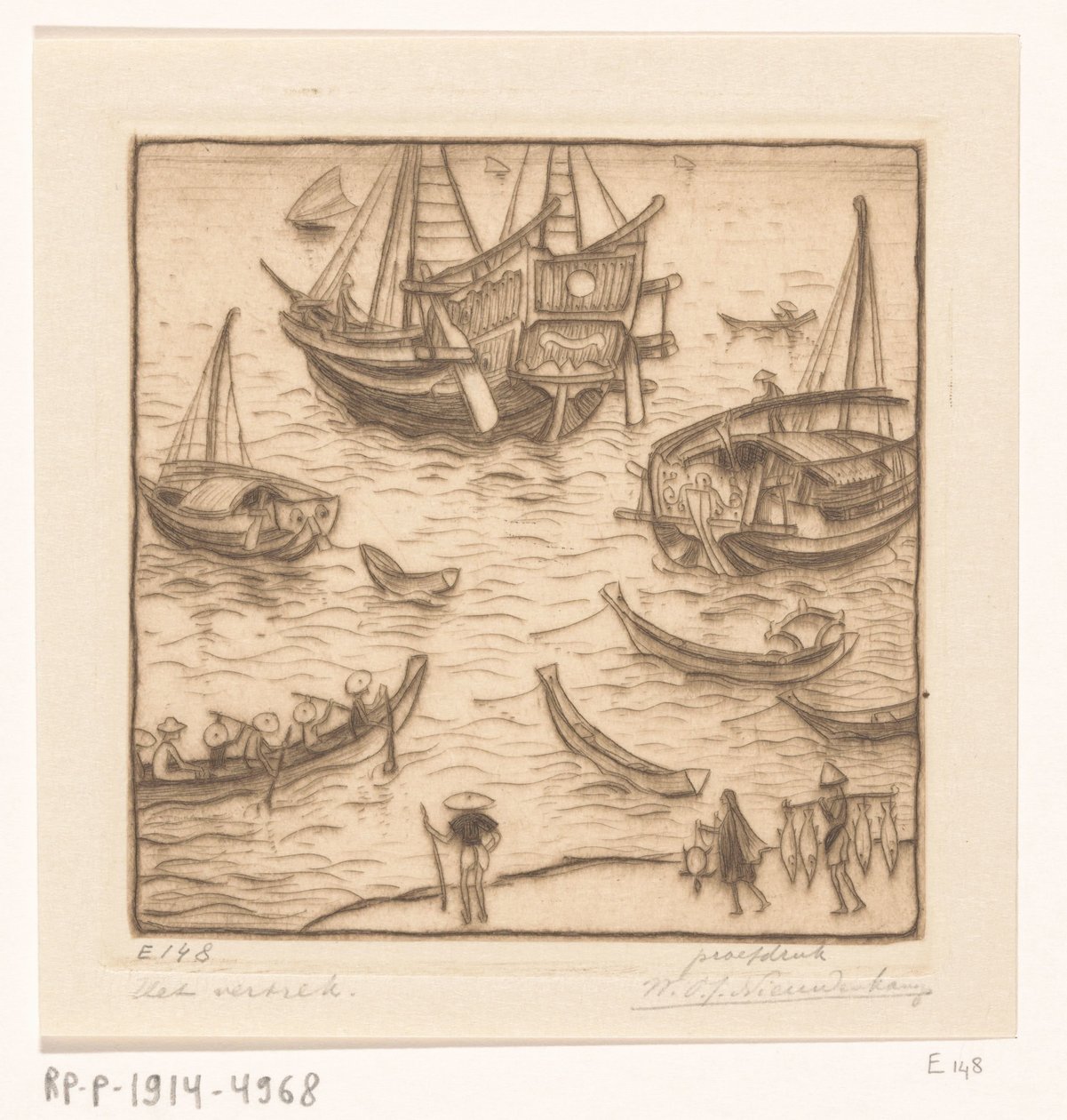 Navios numa baía na costa leste de Lombok
A partida, Lombok (título original) de Wijnand Otto Jan Nieuwenkamp (signed by artist)