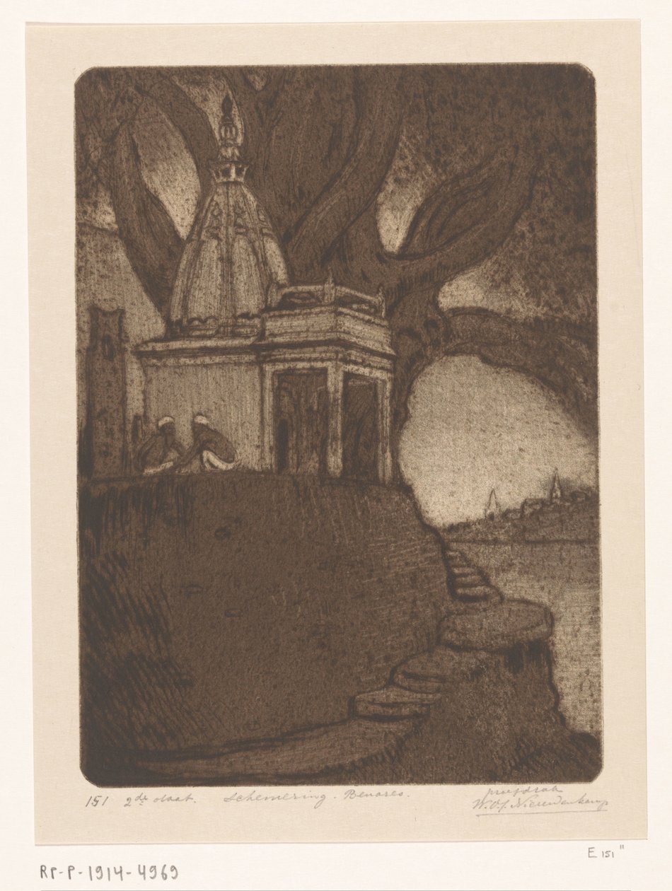 Templo em Benares à noite
Sunset, Benares (título original) de Wijnand Otto Jan Nieuwenkamp (signed by artist)
