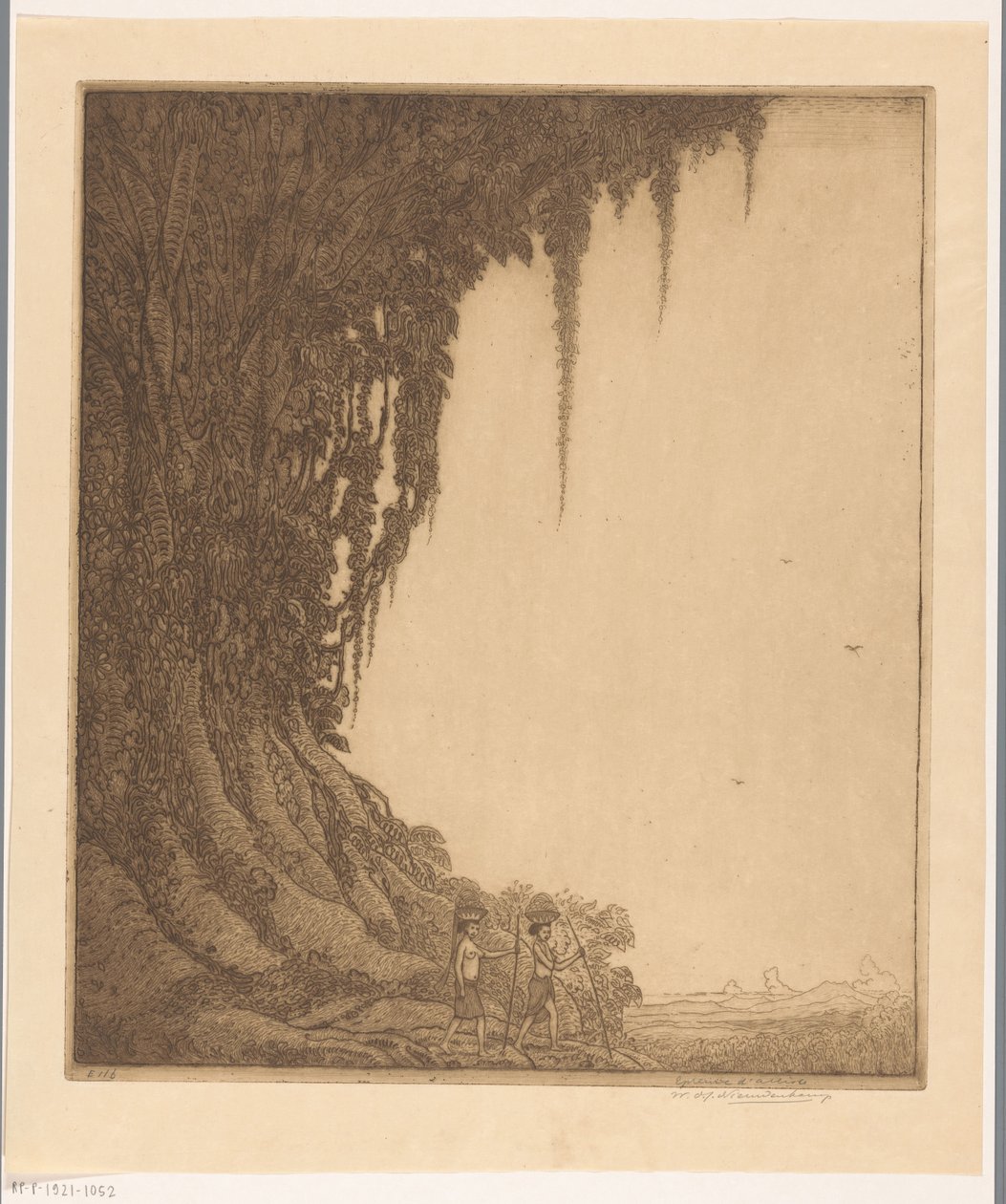 Duas mulheres carregando uma tigela de fruta na cabeça em Bali
O fruticultor (título original) de Wijnand Otto Jan Nieuwenkamp (signed by artist)
