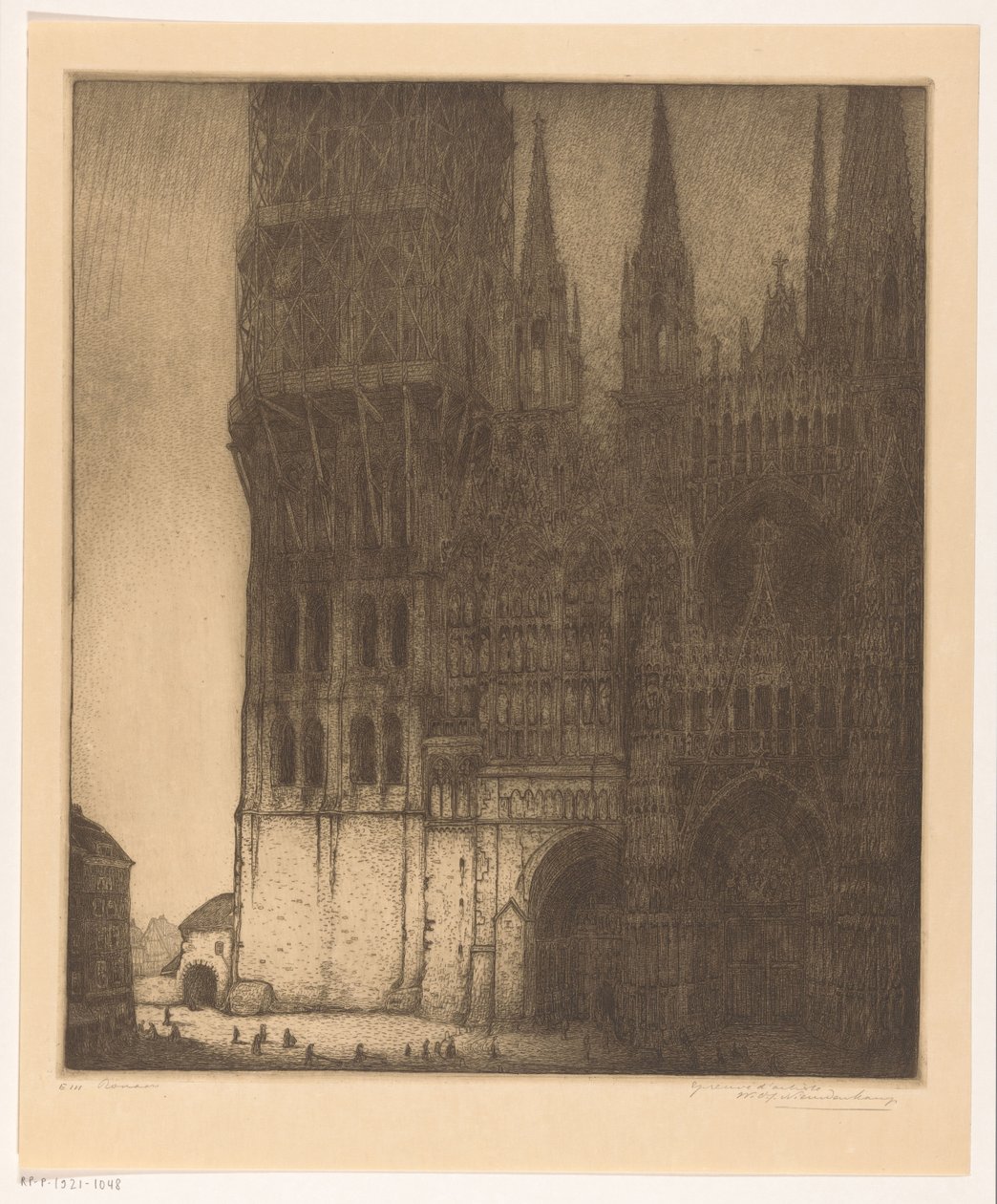 Fachada da Catedral de Nossa Senhora em Rouen Rouen (título original) de Wijnand Otto Jan Nieuwenkamp (signed by artist)