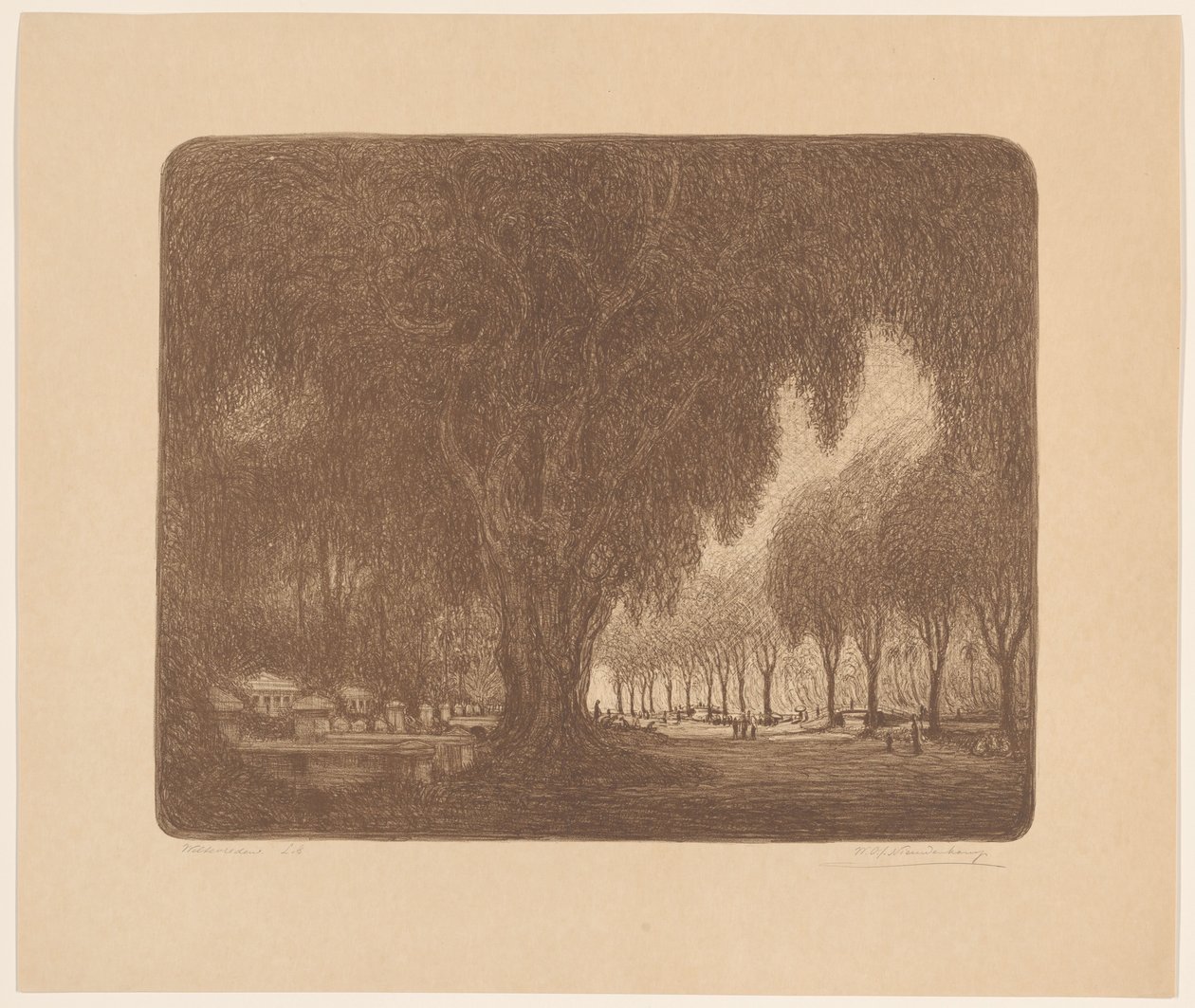 Weltevreden (título original sobre o objecto) de Wijnand Otto Jan Nieuwenkamp (signed by artist)
