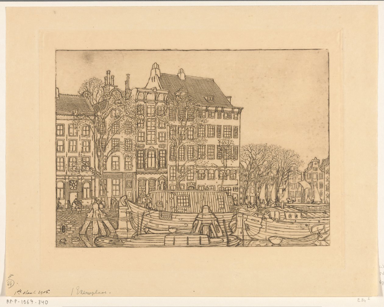 Casas no Prins Hendrikkade em Amsterdã Prins Hendrikkade (título original) de Wijnand Otto Jan Nieuwenkamp