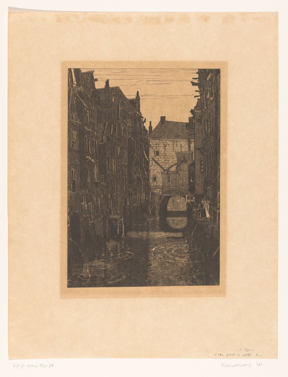 Casas na Voorstraatshaven em Dordrecht
Canal em Dordrecht (título original)
Dordrecht, seis gravuras de W.O.J. Nieuwenkamp e J.M. Graadt van Roggen (título original da série) de Wijnand Otto Jan Nieuwenkamp