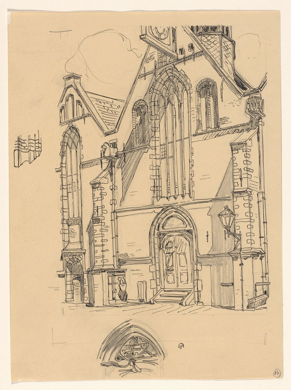 Fachada ocidental da igreja Noorderkerk em Hoorn de Wijnand Otto Jan Nieuwenkamp