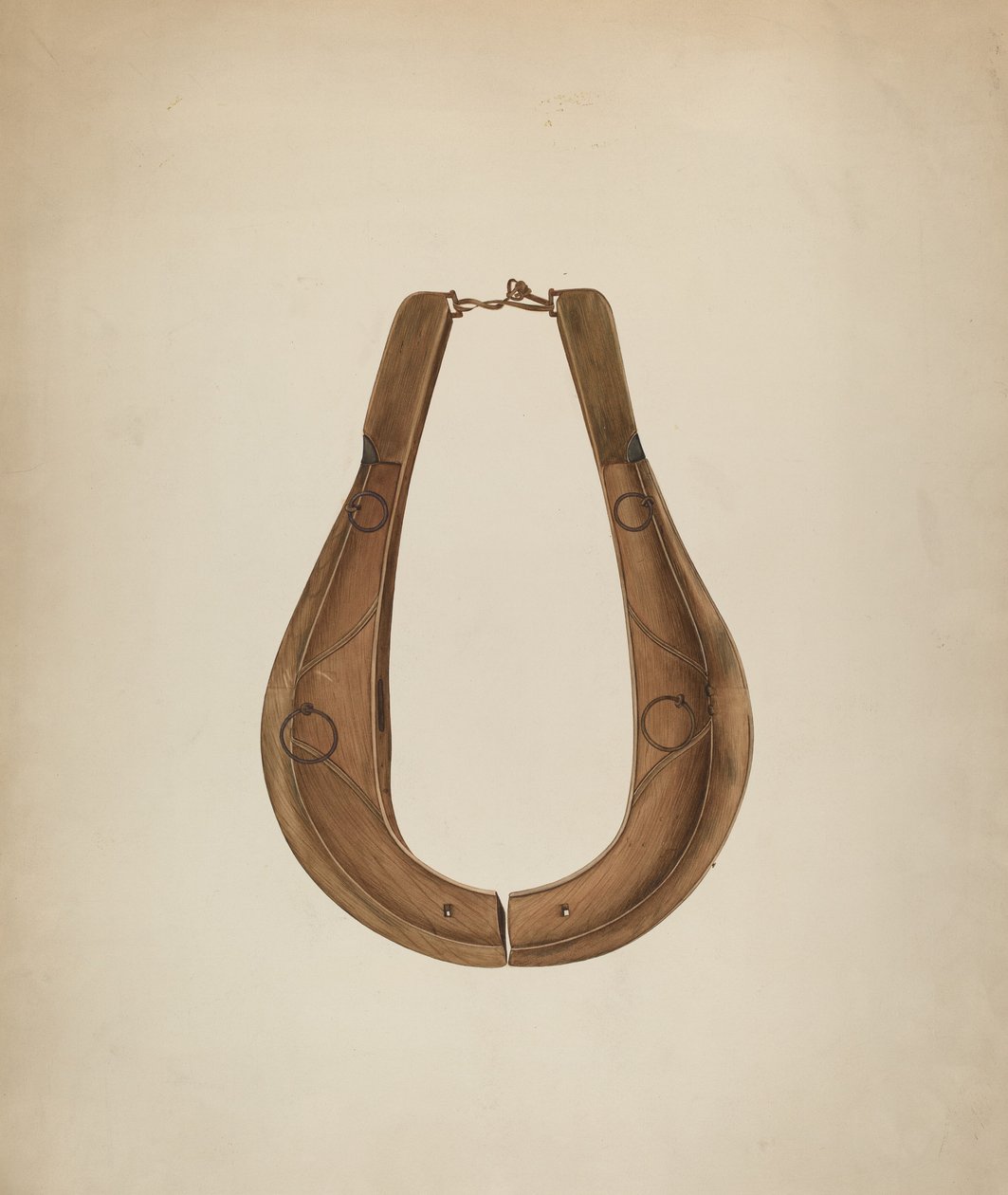 Horse Collar and Hame, c. 1941. de Wilbur M Rice