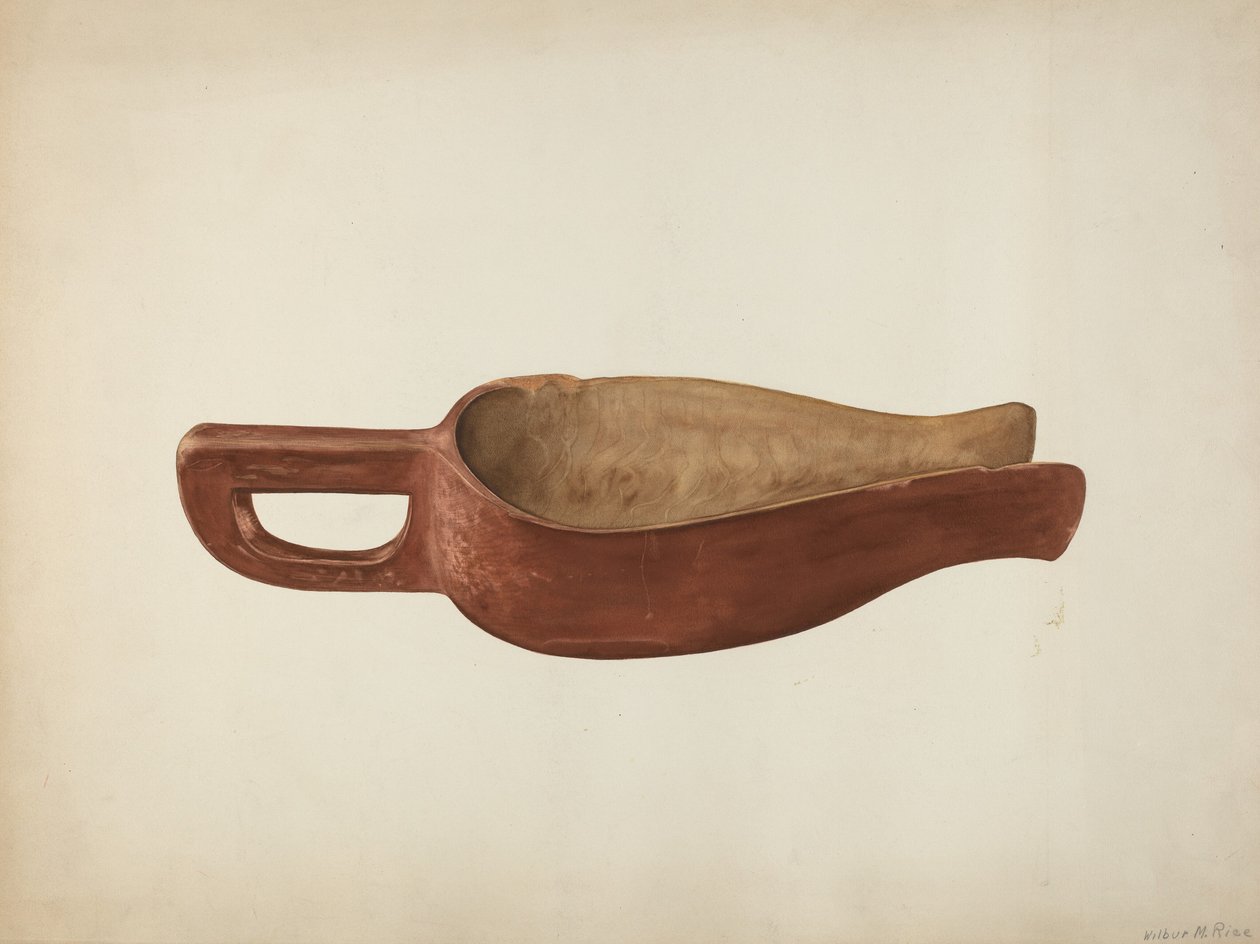 Wooden Meal Scoop, c. 1941. de Wilbur M Rice