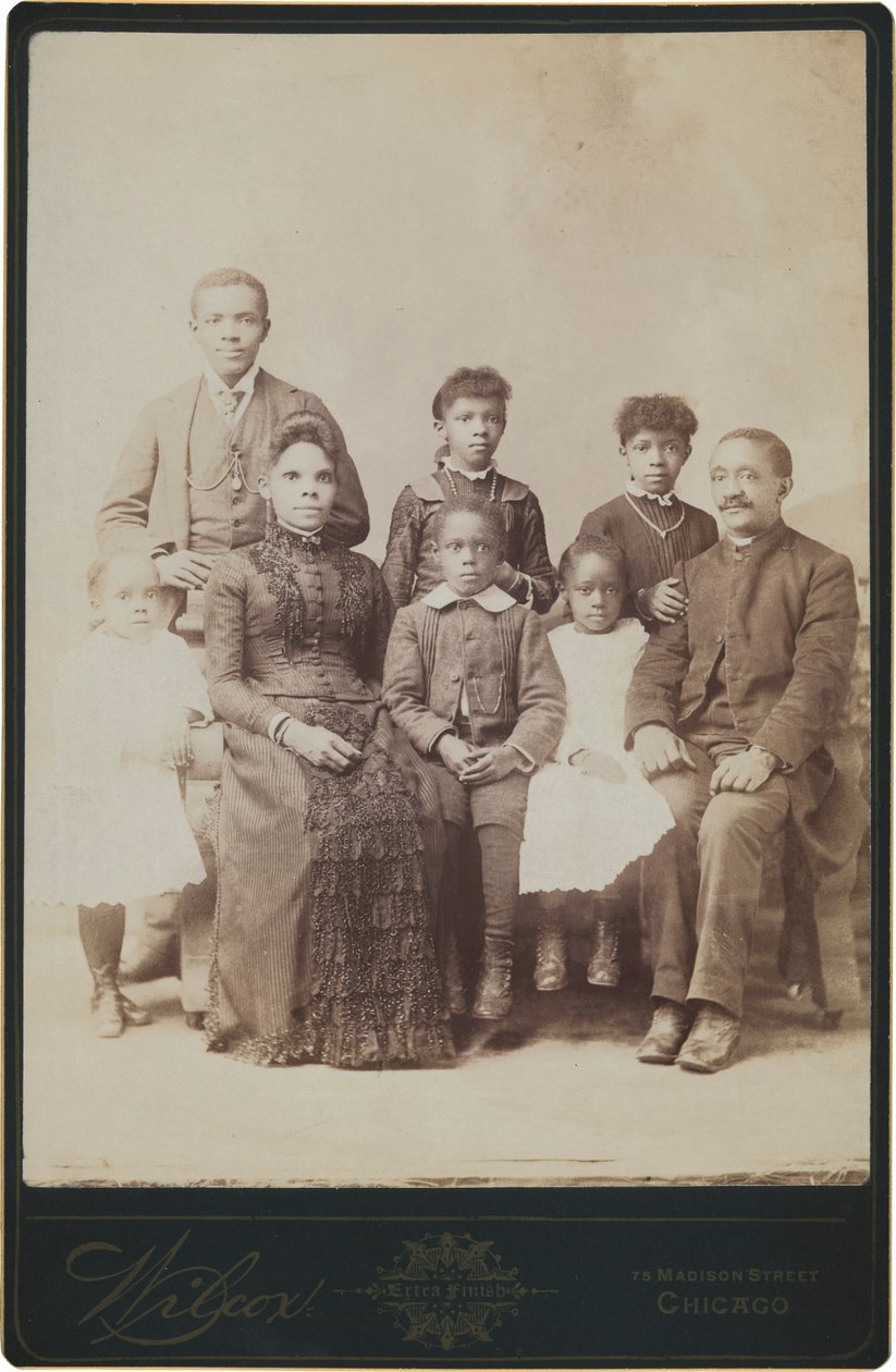 Retrato de uma família,c. 1890 (foto) de Wilcox