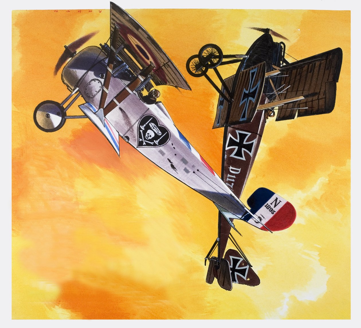 Combatente francês, de "Into the Blue" (guache sobre papel) de Wilf (20th century) Hardy