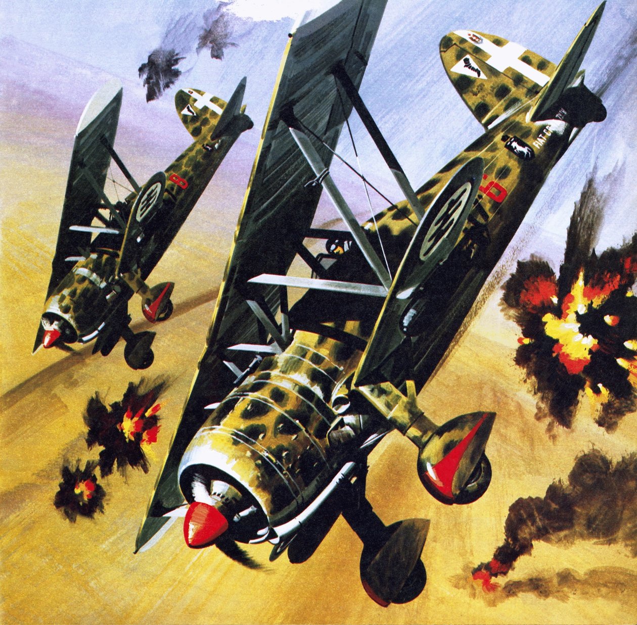 Dois Fiat CR 42 de Wilf (20th century) Hardy