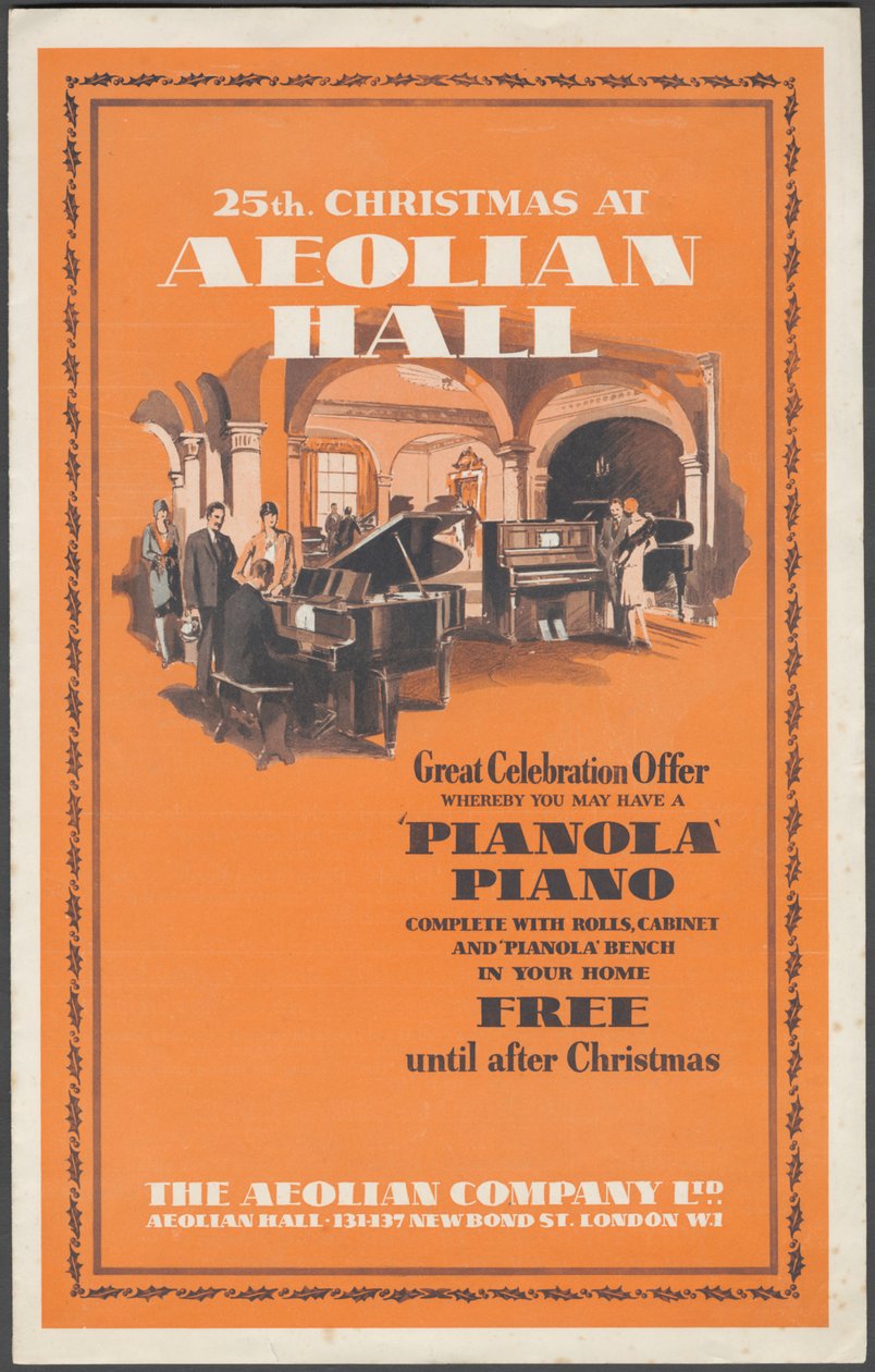 Companhia Eólica Pianolas, 1920s de Wilfred Fryer