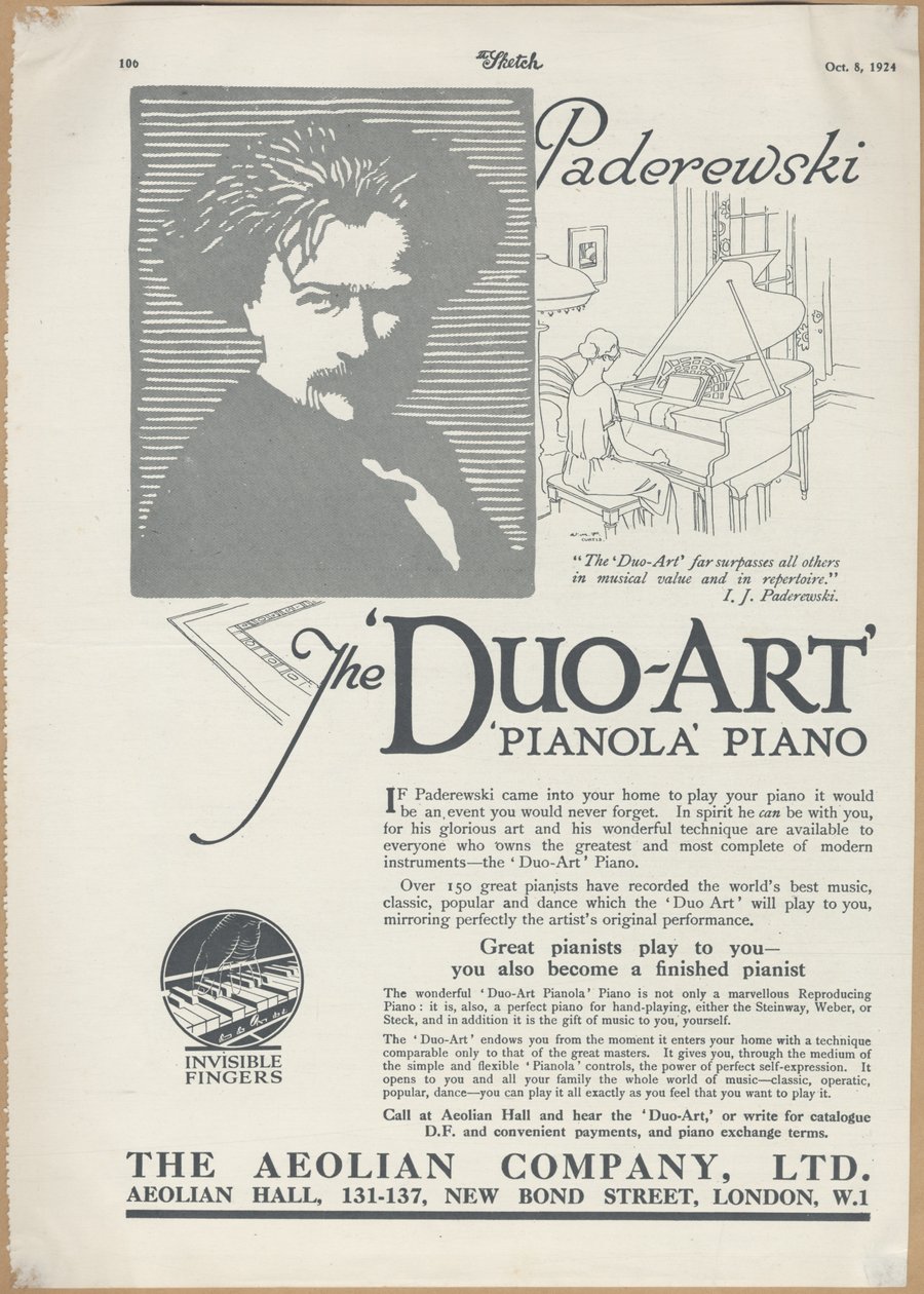 Companhia Eólica Pianolas, 1924 de Wilfred Fryer