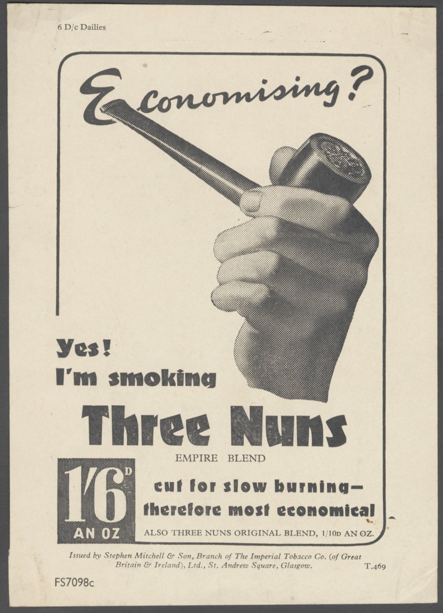 Three Nuns Pipe Tobacco, c.1930s de Wilfred Fryer