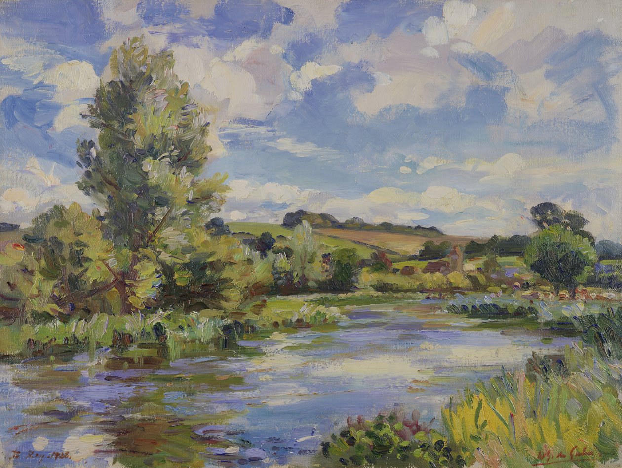 Uma Paisagem do Rio Sunlit de Wilfred Gabriel de Glehn