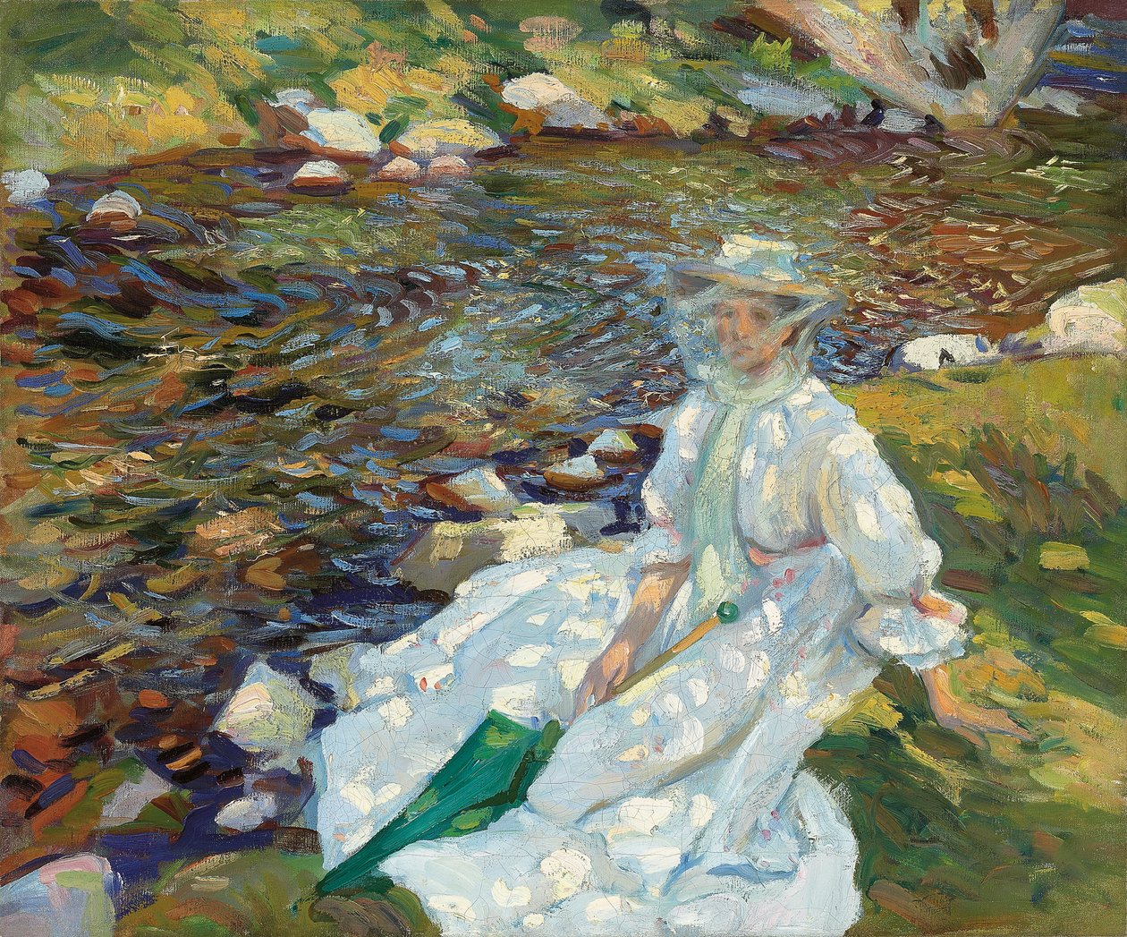Jane Emmet de Glen por um riacho, Val d