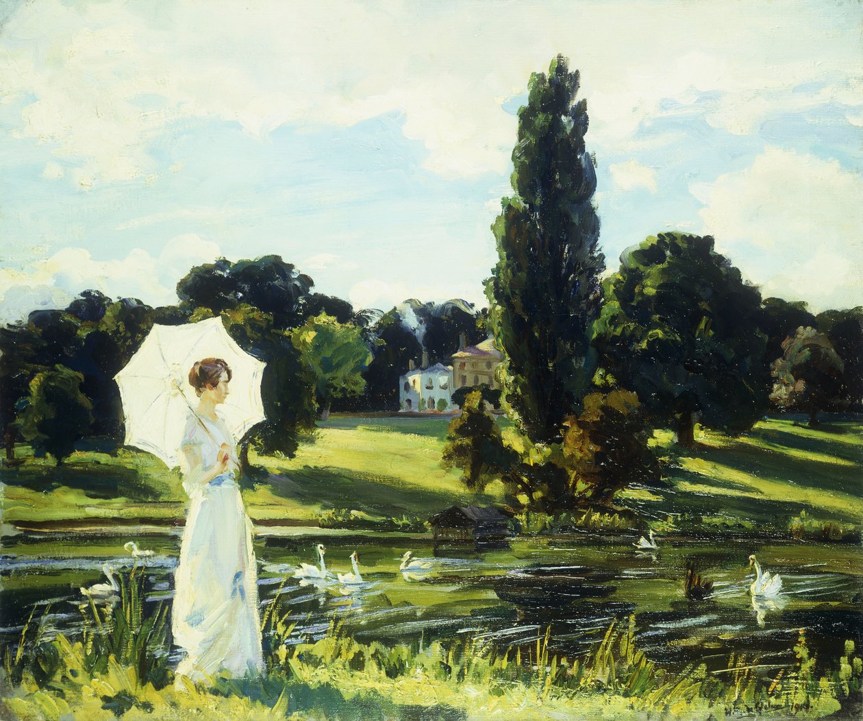 Lynne Fontanne pelo Tâmisa de Wilfred Gabriel de Glehn