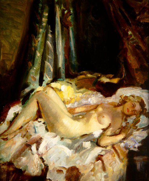 Nú (óleo sobre tela) de Wilfred Gabriel de Glehn