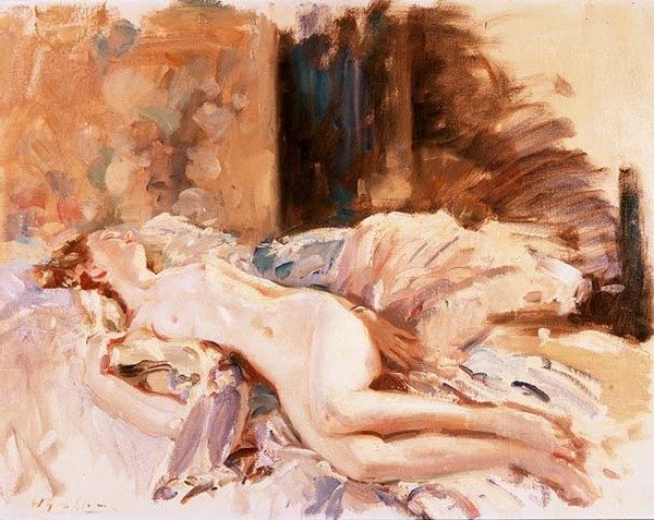 Reclinagem nua de Wilfred Gabriel de Glehn