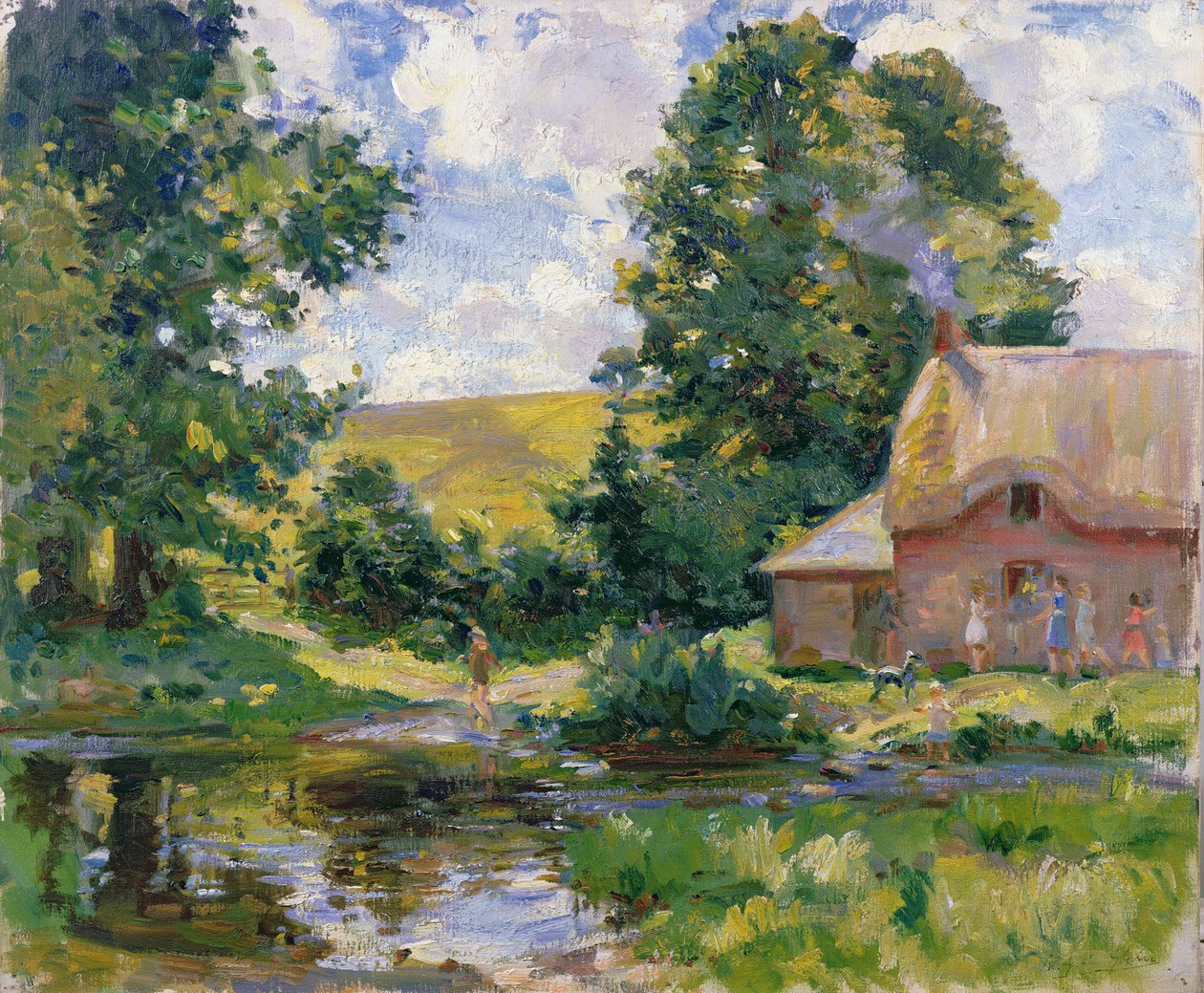 Stratford Tony: o vau sobre o rio Ebble de Wilfred Gabriel de Glehn