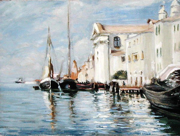 The Waterfront, Giudecca, Veneza (óleo sobre tela) de Wilfred Gabriel de Glehn
