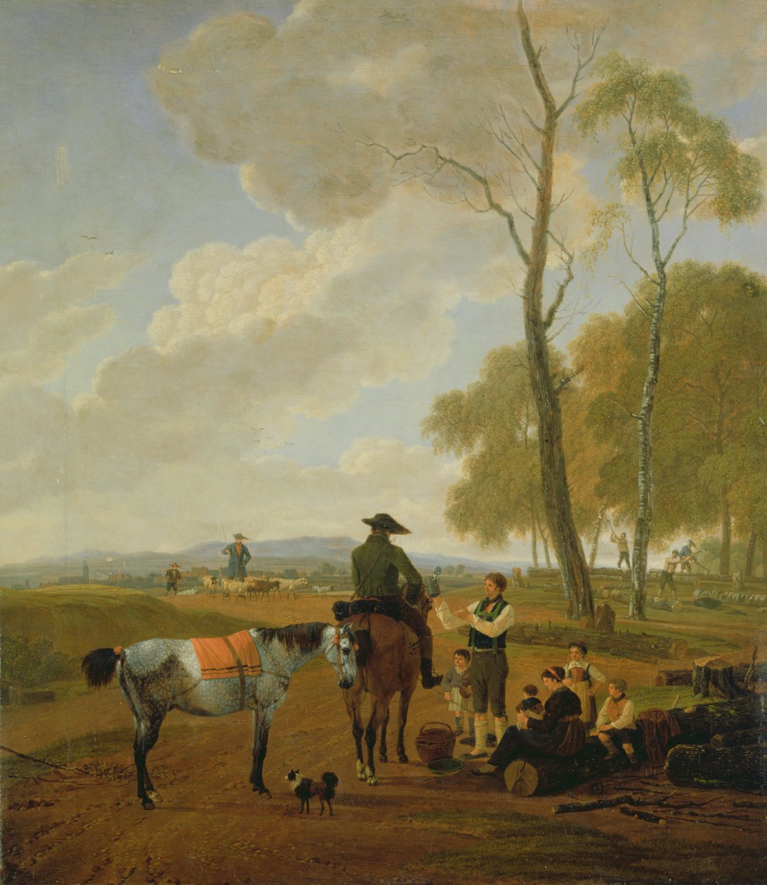 Um descanso na floresta, 1800 de Wilhelm Alexander Kobell