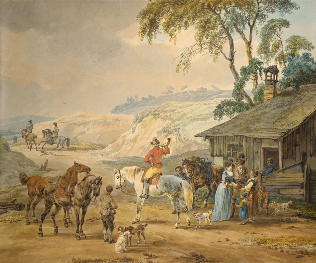 Festa da Caça (wc no papel) de Wilhelm Alexander Kobell