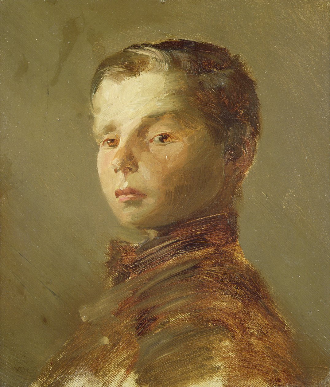 Retrato de um menino, 1875 de Wilhelm Busch