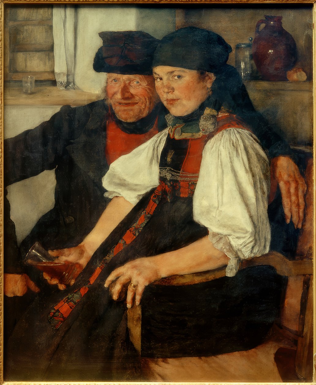 W.Leibl, agricultor mais velho e jovem de Wilhelm Maria Hubertus Leibl