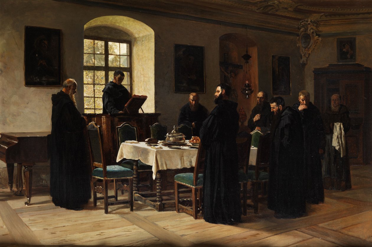 Monges no refeitório de Wilhelm Ludwig Friedrich Riefstahl