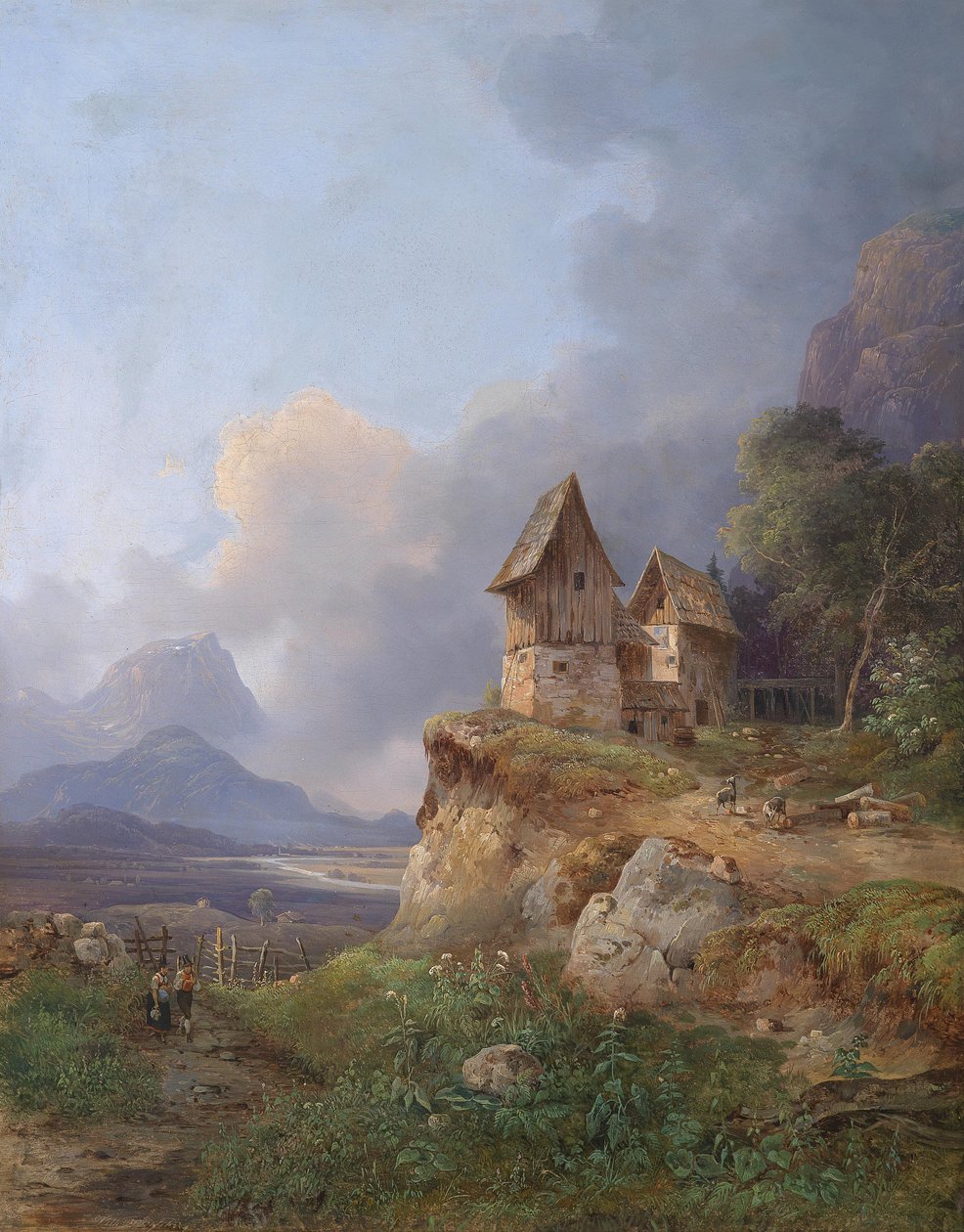 Paisagem ampla no Salzkammergut de Wilhelm Steinfeld