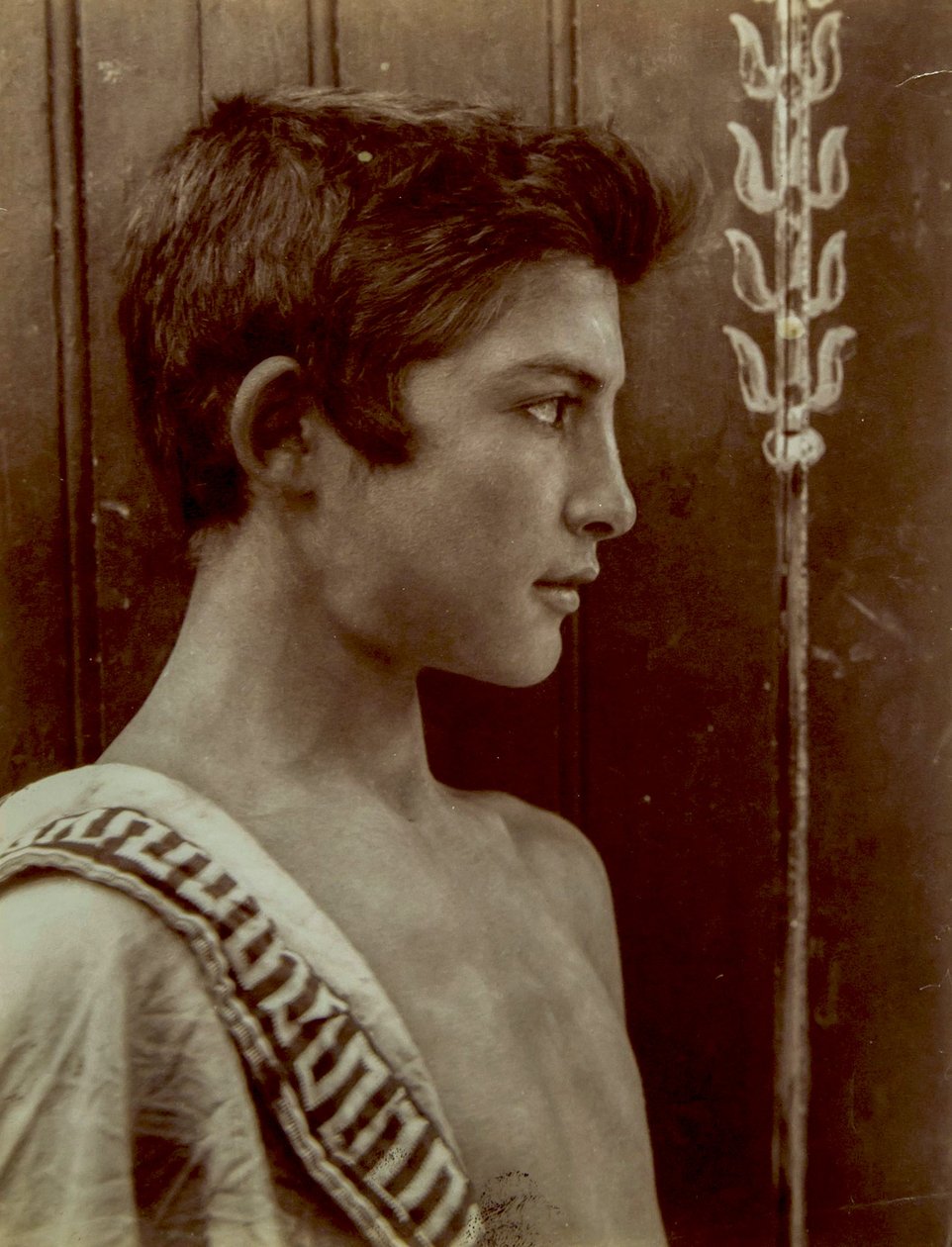 Retrato, de, um, menino siciliano, c.1897 de Baron Wilhelm von Gloeden
