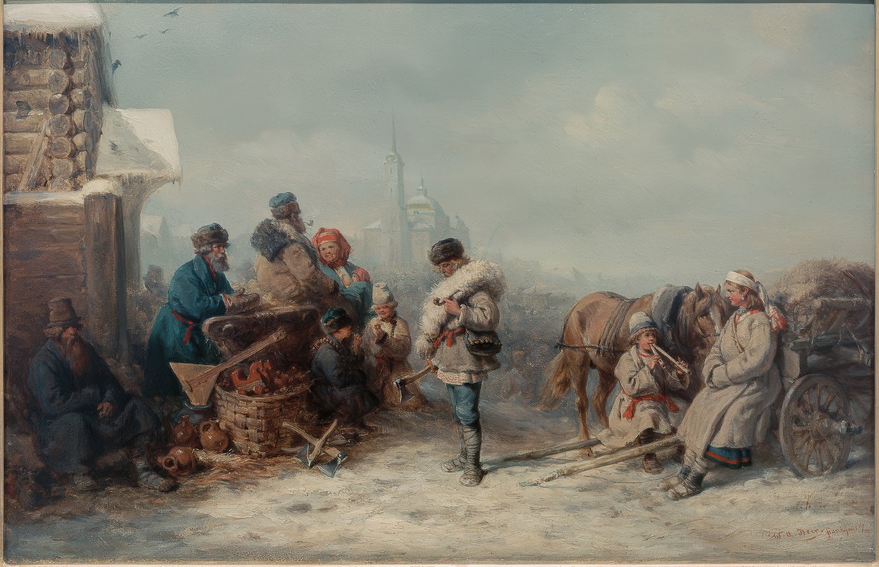 Feira em Yelna, no Governado de Smolensk de Wilhelm Amandus Beer