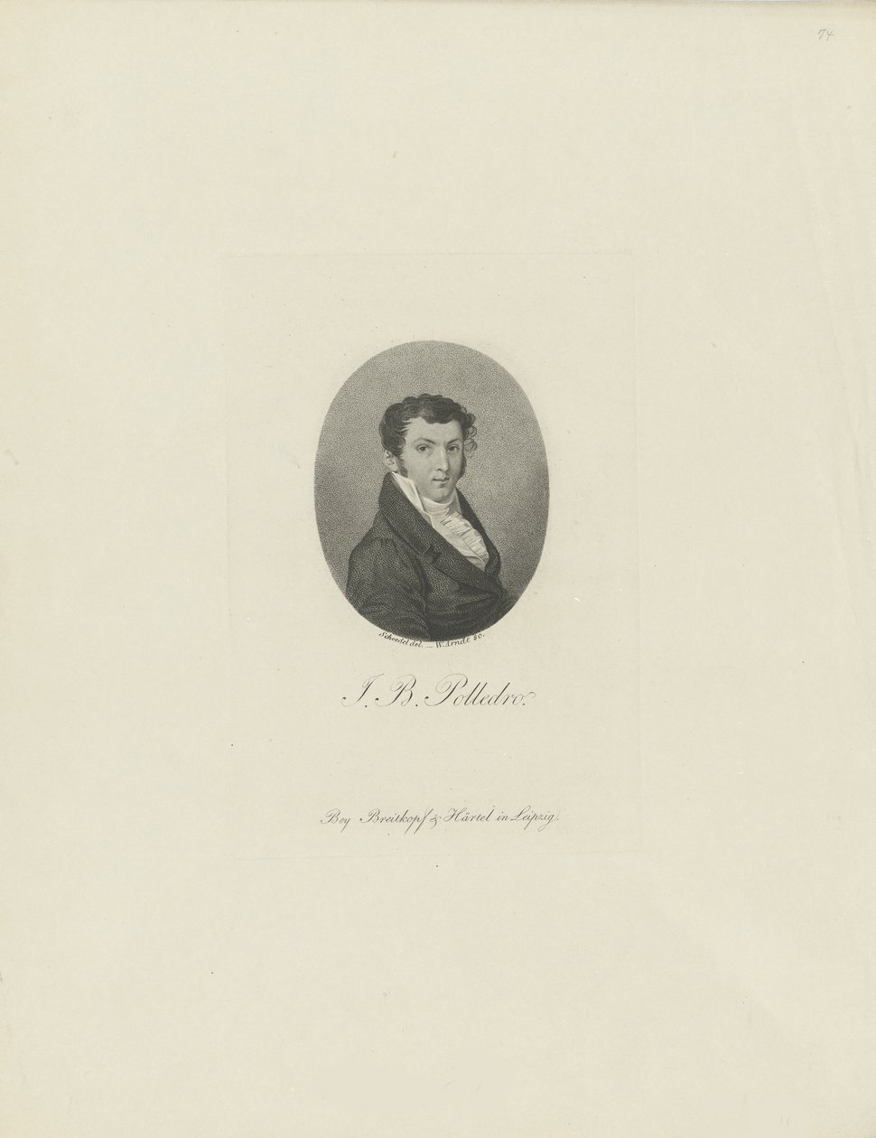 Retrato do violinista e compositor Giovanni Battista Polledro 1781-1853, c. 1810 de Wilhelm Arndt