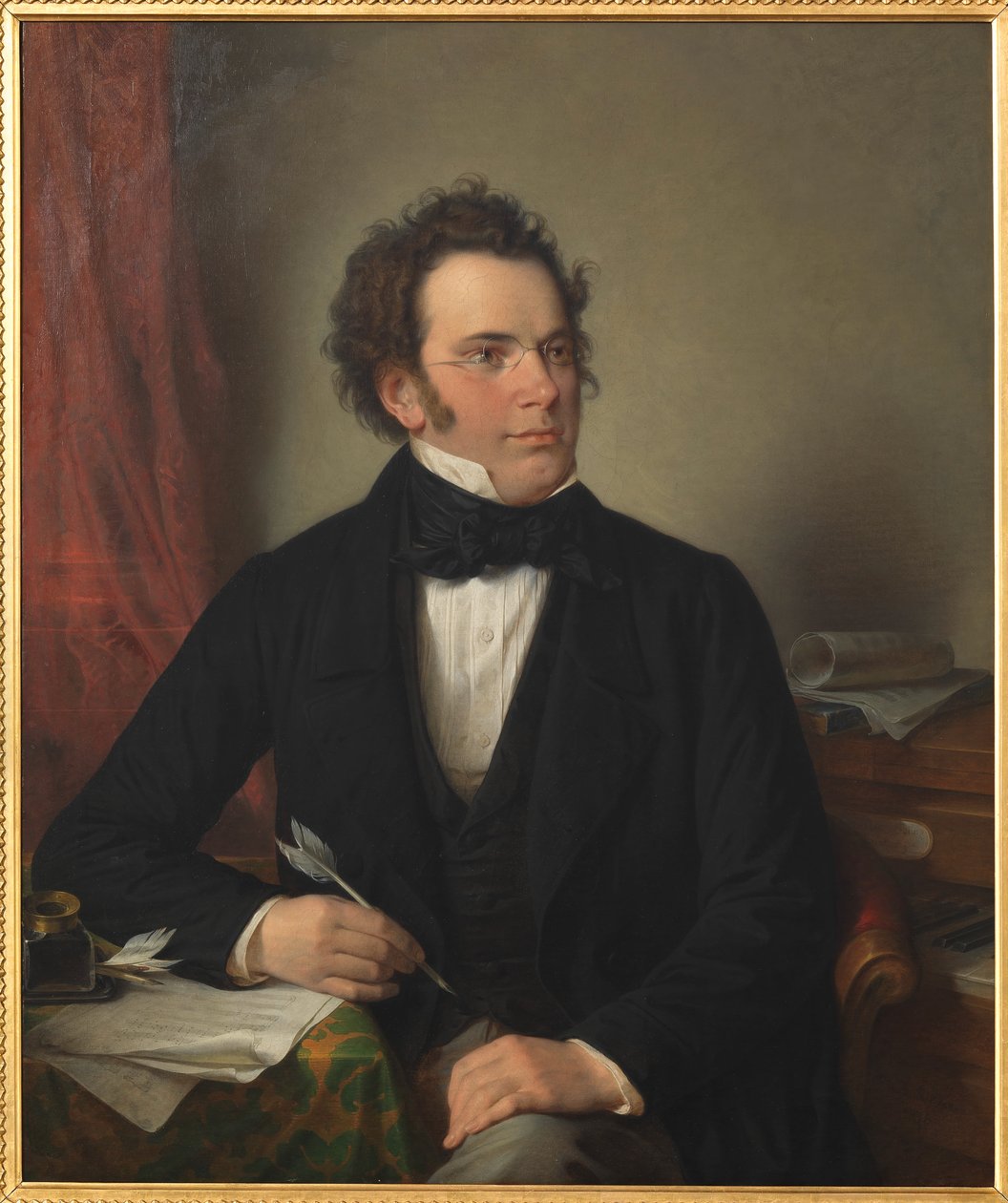 Retrato de Franz Schubert 1797-1828, 1875. de Wilhelm August Rieder
