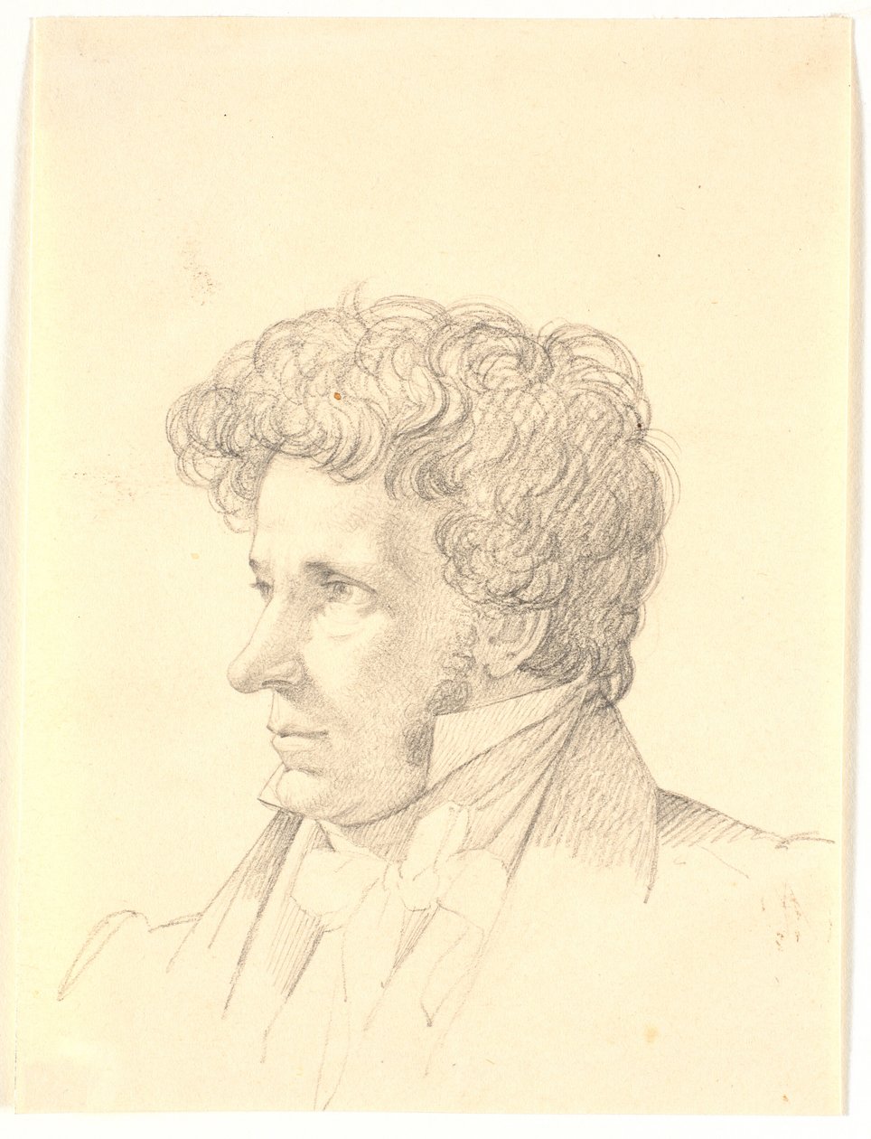 Retrato masculino. Perfil à esquerda de Wilhelm Bendz